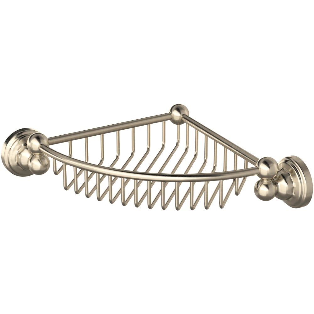 Edwardian 8-1/4" Wall Mounted Corner Shower Basket