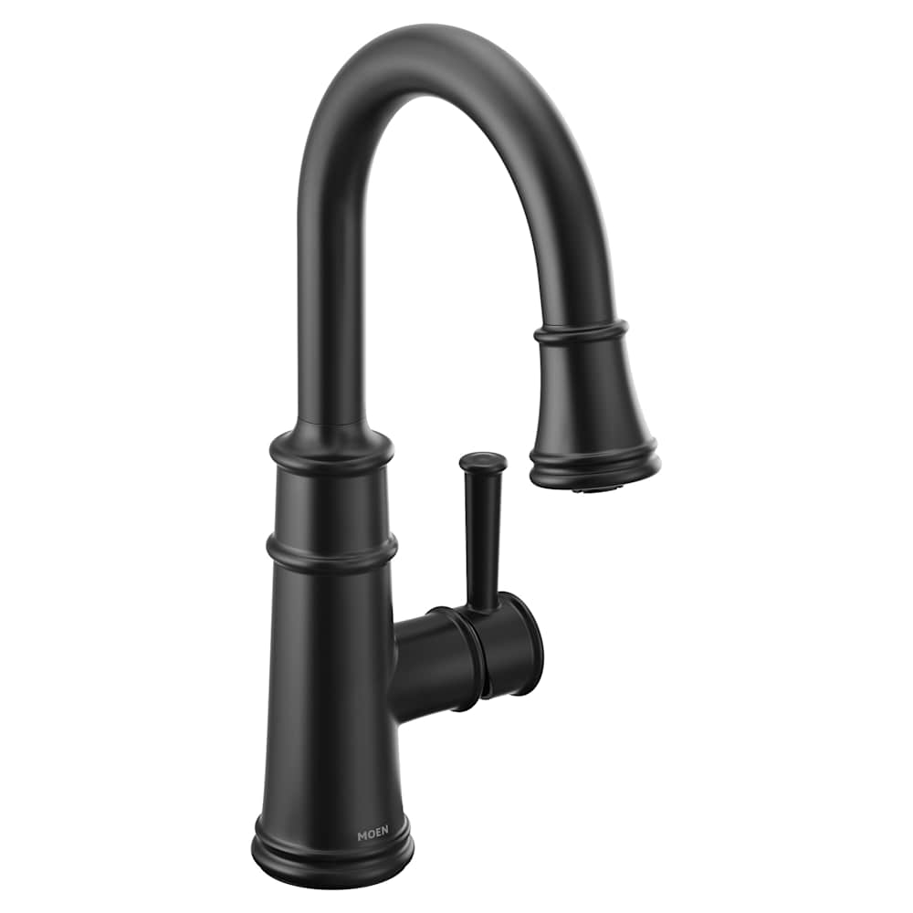 Moen Belfield 1.5 GPM Single Hole Pull Down Bar Faucet Matte Black