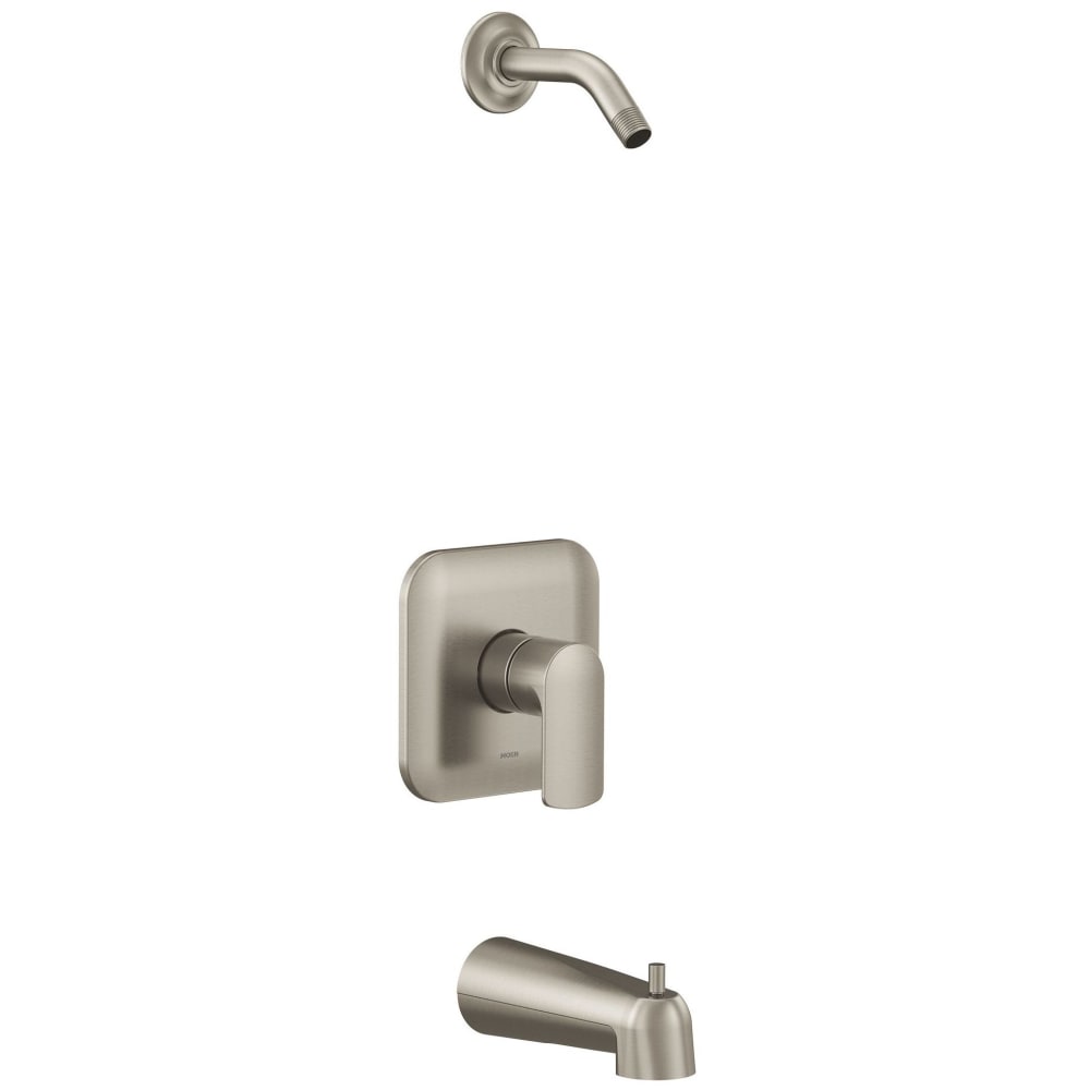 Moen Belfield Shower Trim Package with Single Function 1.75 GPM Shower Head and Posi-Temp Pressure-Balancing Valve Technology Matte Black