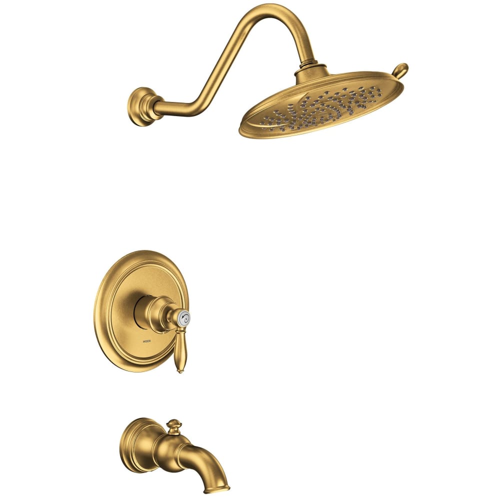 Moen Posi-Temp Pressure Balanced Tub and Shower Trim with 1.5 GPM Shower Head, Hand Shower, Slide Bar and Tub Spout from the M-DURA Collection (Less Valve) Chrome
