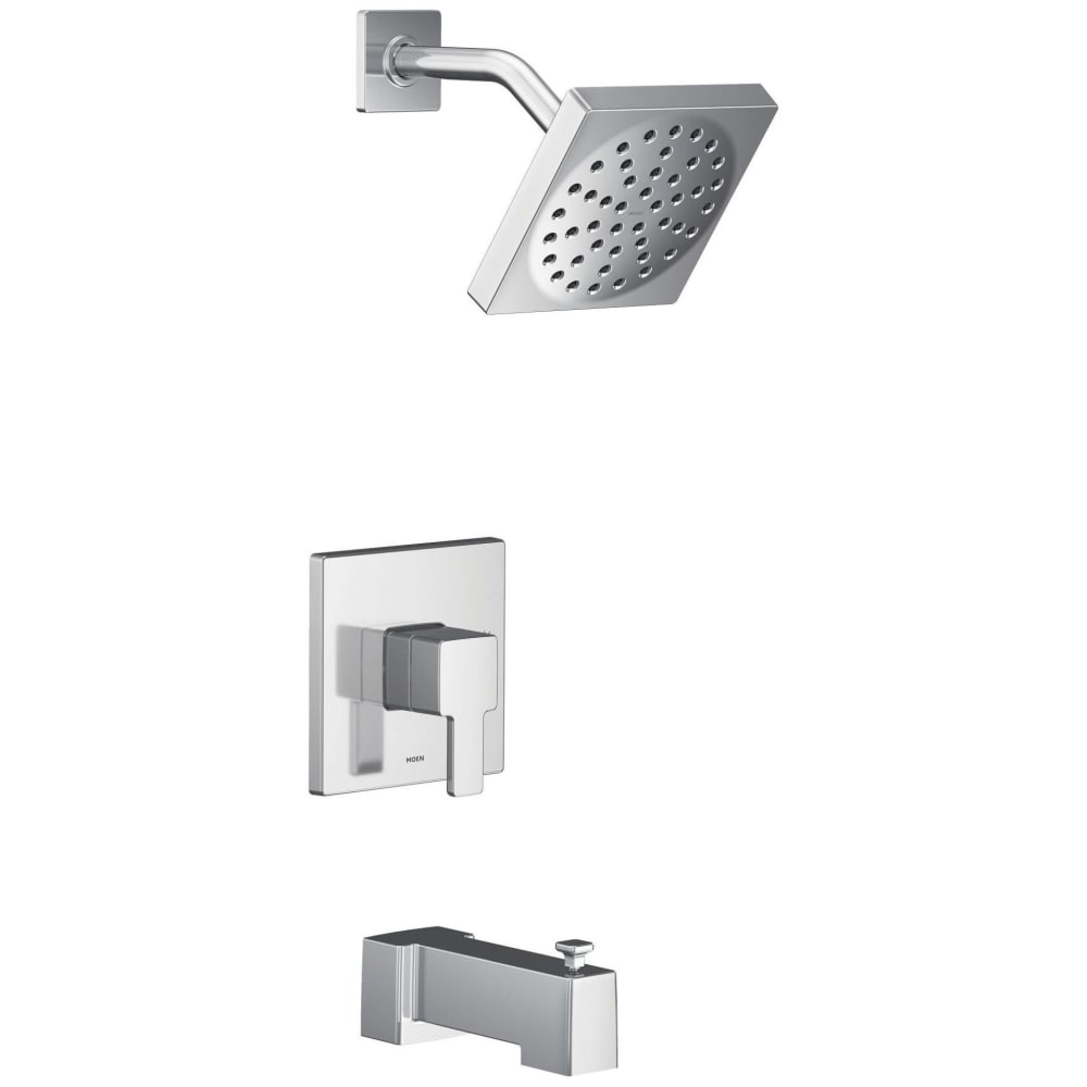 Moen Deck Mounted Roman Tub Filler Trim with Personal Hand Shower and Built-In Diverter from the Eva Collection (Less Valve) Brushed Nickel