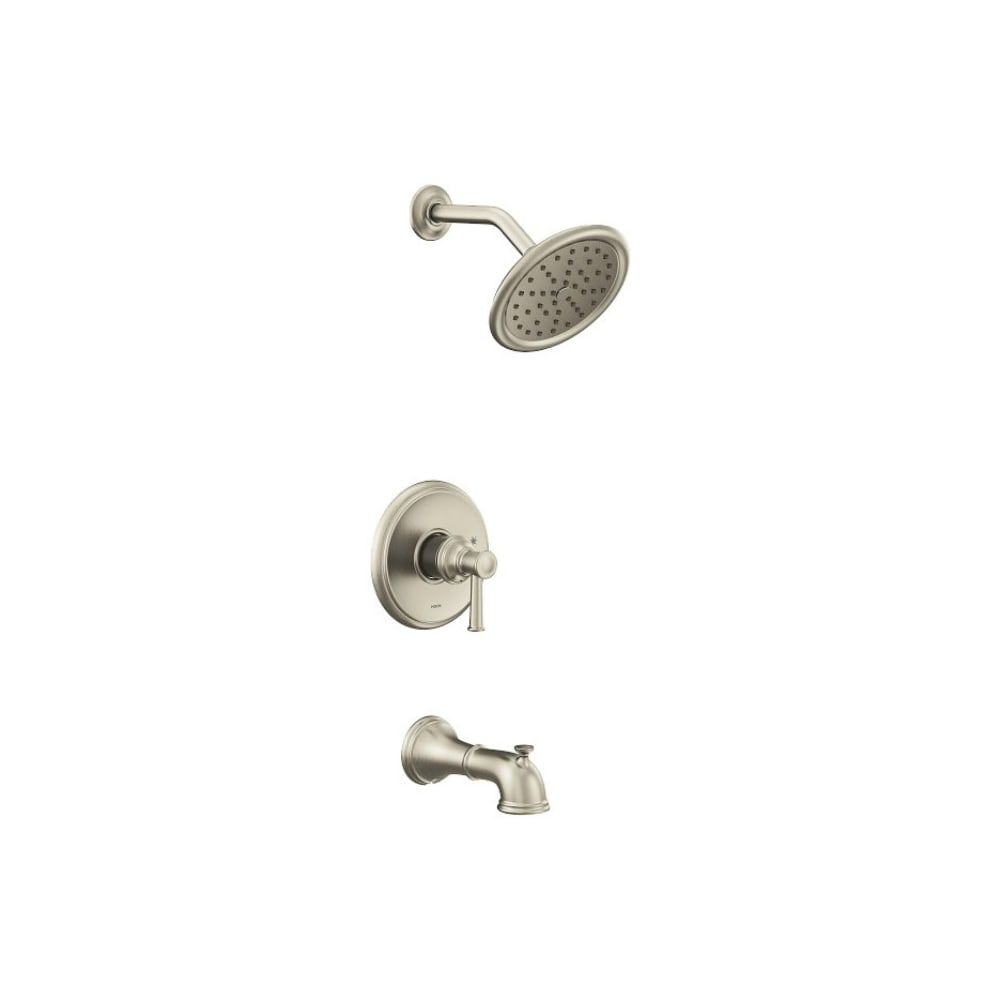Moen Eva Single Function Pressure Balanced Valve Trim Only with Single Lever Handle and Integrated Diverter - Less Rough In Brushed Nickel