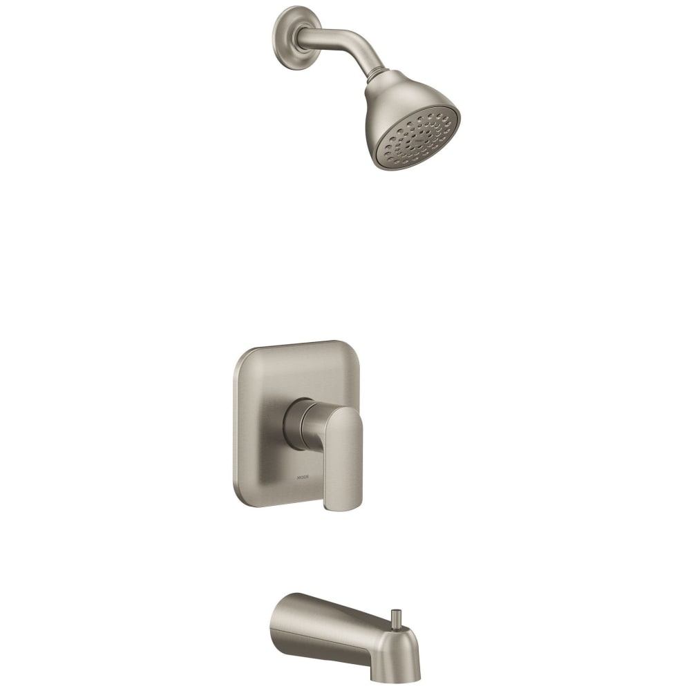 Moen Belfield Shower Trim Package with Single Function 2.5 GPM Shower Head and Posi-Temp Pressure-Balancing Valve Technology Matte Black