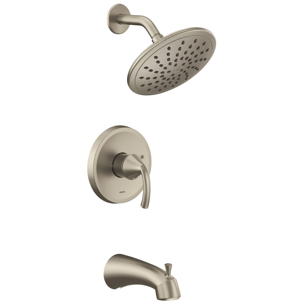 Moen Belfield Tub and Shower Trim Package with Single Function2.5 GPM Shower Head and Posi-Temp Pressure-Balancing Valve Technology Chrome