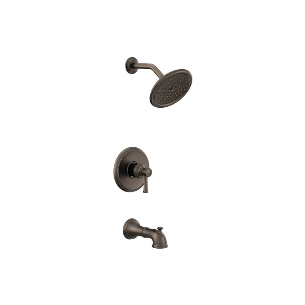 Moen Eva Multi Function Pressure Balanced Valve Trim Only with Single Lever Handle and Integrated Diverter - Less Rough In Brushed Nickel