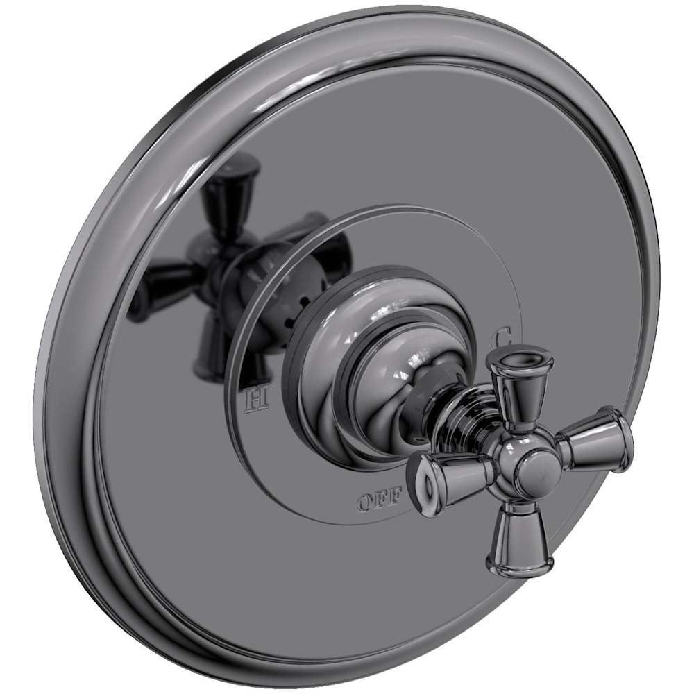 Single Handle Shower Valve Trim with Metal Cross Handle Less Shower Head from the Sutton Collection