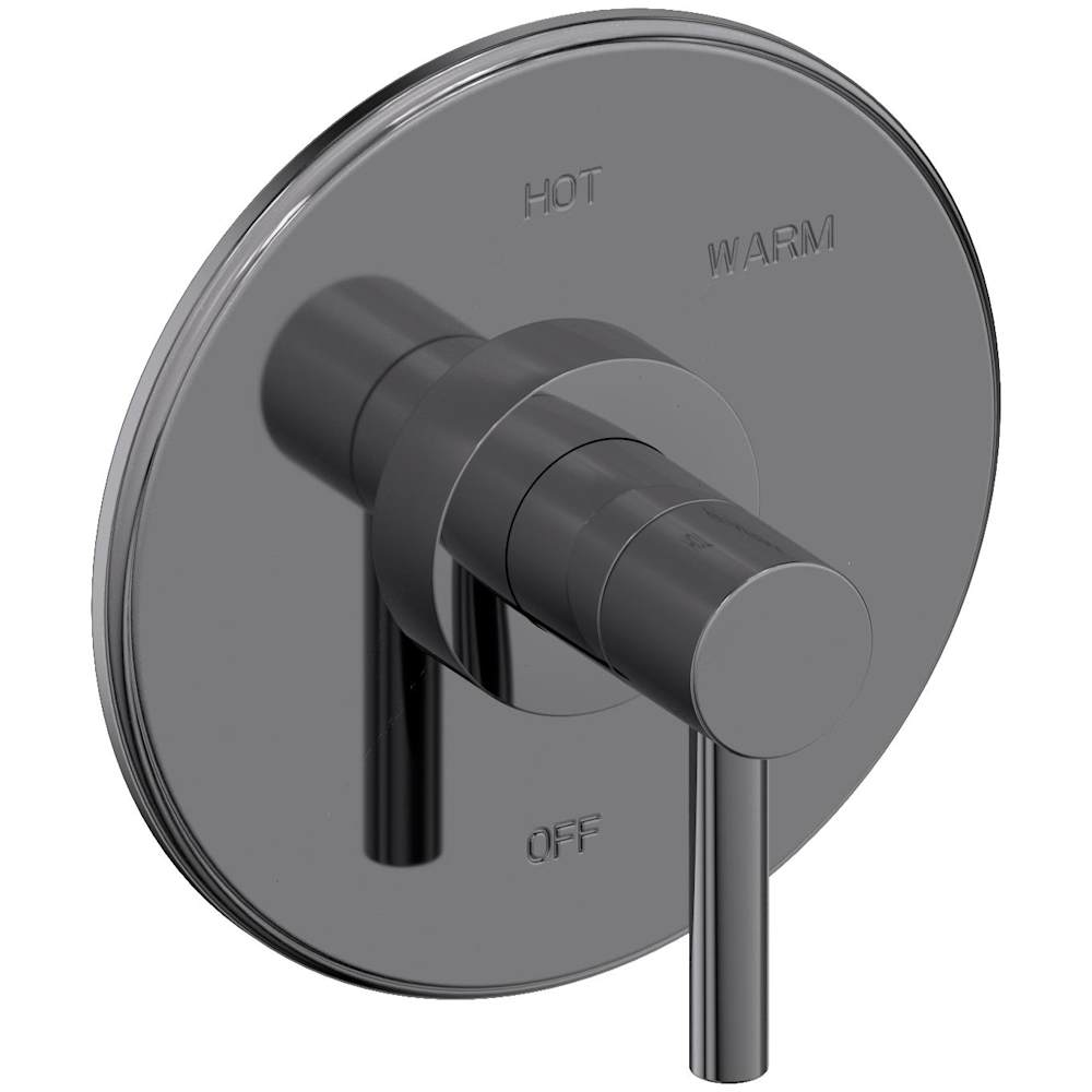 East Linear Collection Single Handle Round Pressure Balanced Shower Trim Plate Only with Metal Lever Handle