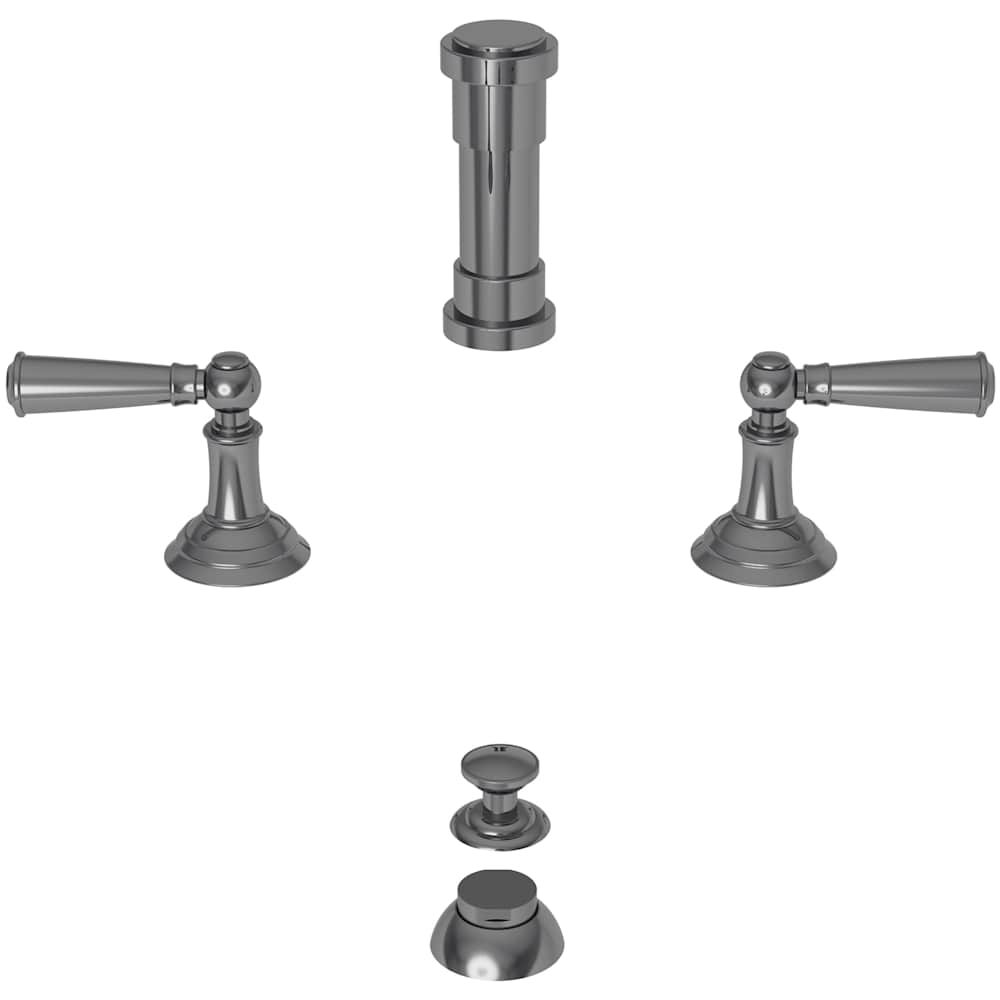 Double Handle Widespread Bidet Faucet with Vacuum Breaker and Metal Lever Handles from the Aylesbury and Jacobean Collections