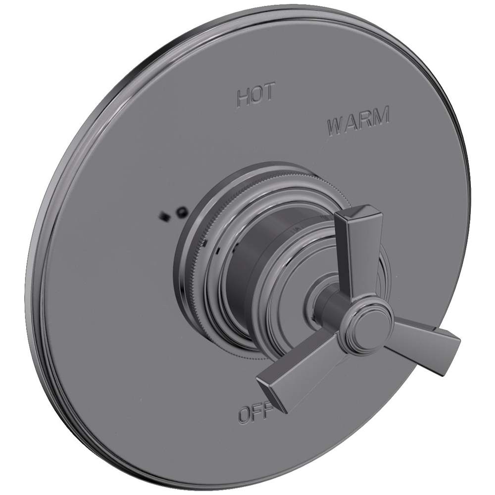 Miro Collection Single Handle Round Pressure Balanced Shower Trim Plate Only with Metal Spoke Handle