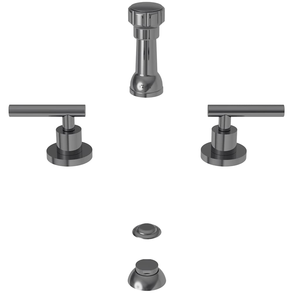 East Linear Double Handle Widespread Bidet Faucet with Vacuum Breaker and Metal Lever Handles