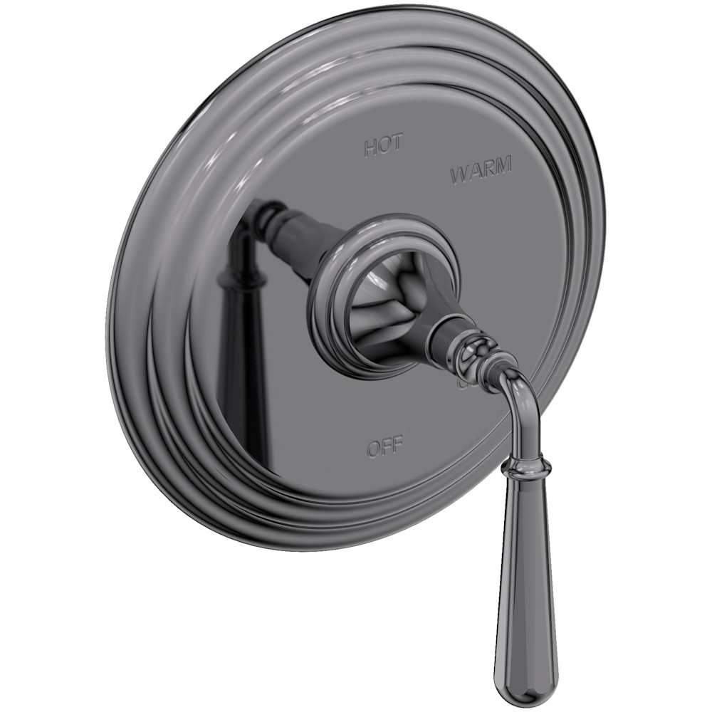 Bevelle Collection Single Handle Round Pressure Balanced Shower Trim Plate Only with Metal Lever Handle