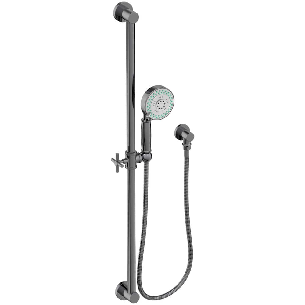 Multi-Function Hand Shower Package with Slide Bar, Hose, and Wall Supply