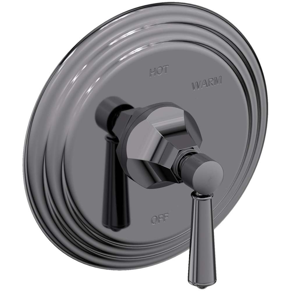 Metropole Collection Single Handle Round Pressure Balanced Shower Trim Plate Only with Metal Lever Handle