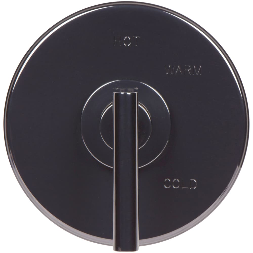 East Linear Collection Single Handle Round Pressure Balanced Shower Trim Plate Only with Metal Lever Handle