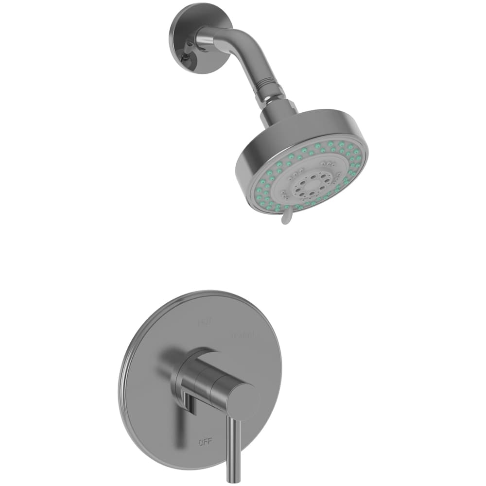 East Linear Single Handle Pressure Balanced Shower Trim Only with Metal Lever Handle, Less Valve