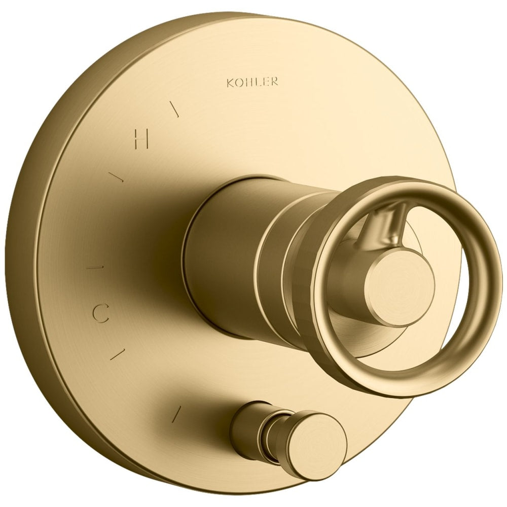 Components Single Function Pressure Balanced Valve Trim Only with Single Knob Handle and Integrated Diverter - Less Rough In