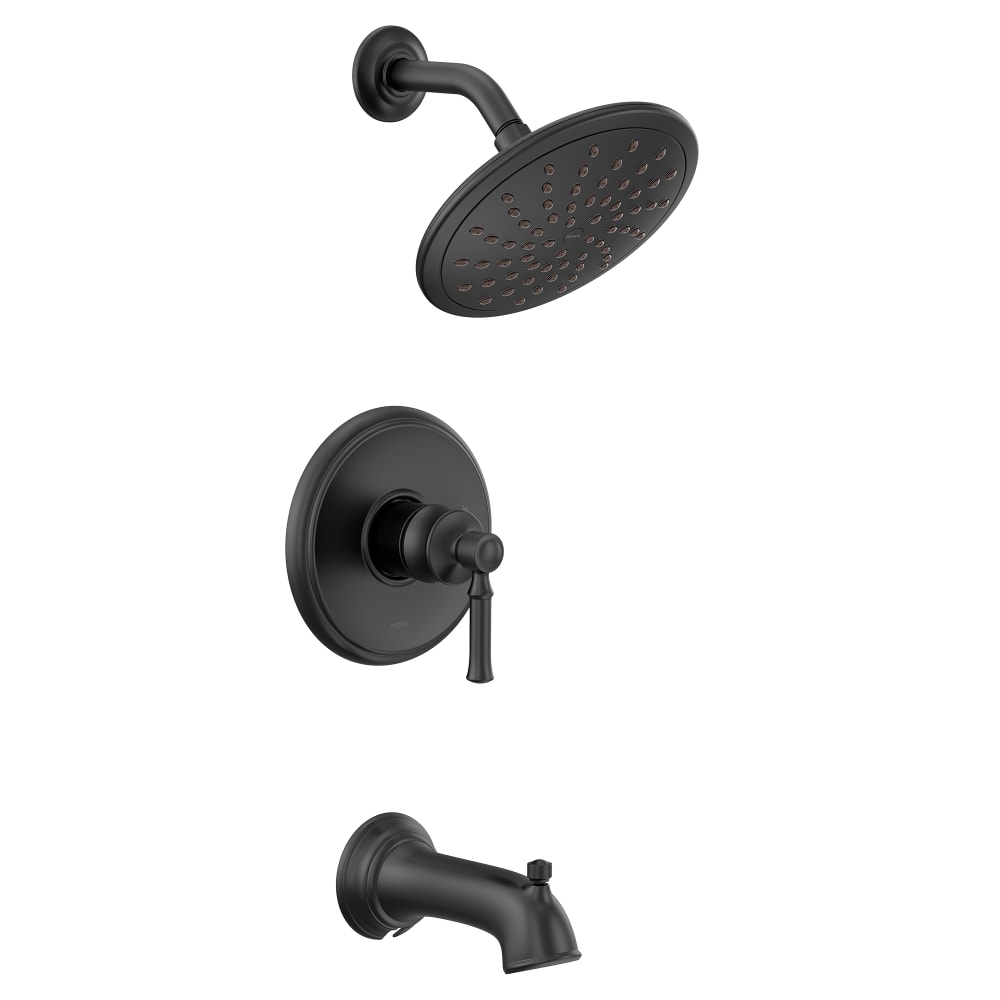 Moen Floor Mounted Tub Filler with Personal Hand Shower and Tub Risers from the Arris Collection (Less Valve) Matte Black