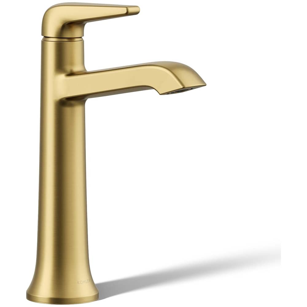 Tempered 1.2 GPM Single Hole Vessel Bathroom Faucet with Pop-Up Drain Assembly