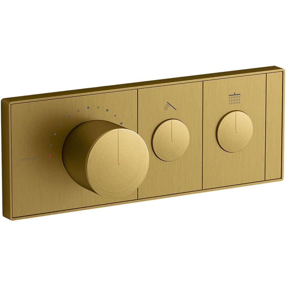 Anthem Two Function Thermostatic Valve Trim Only with Single Knob Handle, Integrated Diverter, and Volume Control - Less Rough In
