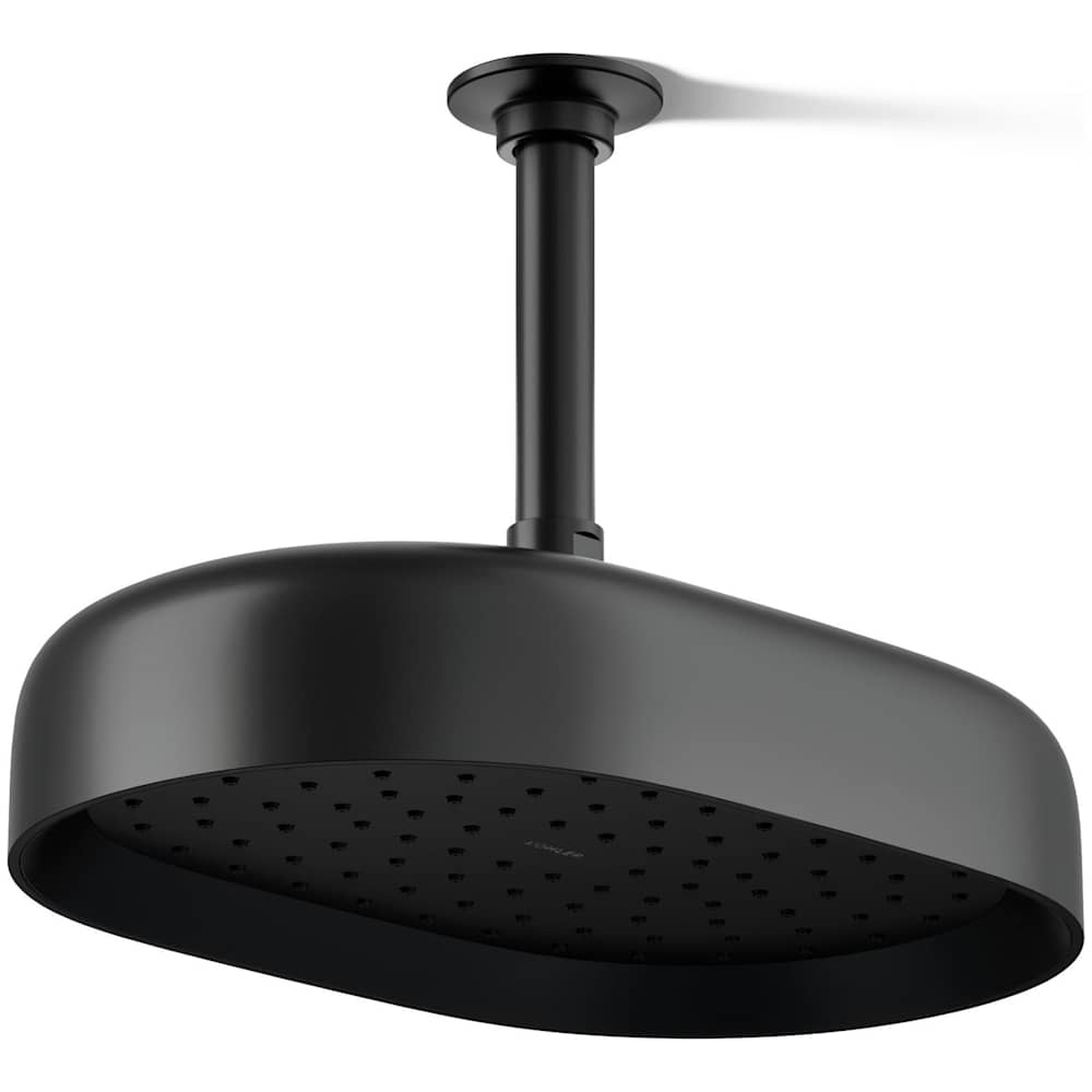 Statement Oblong 12" Single Function 2.5 GPM Rainhead with MasterClean Sprayface and Katalyst Air-Induction Technology