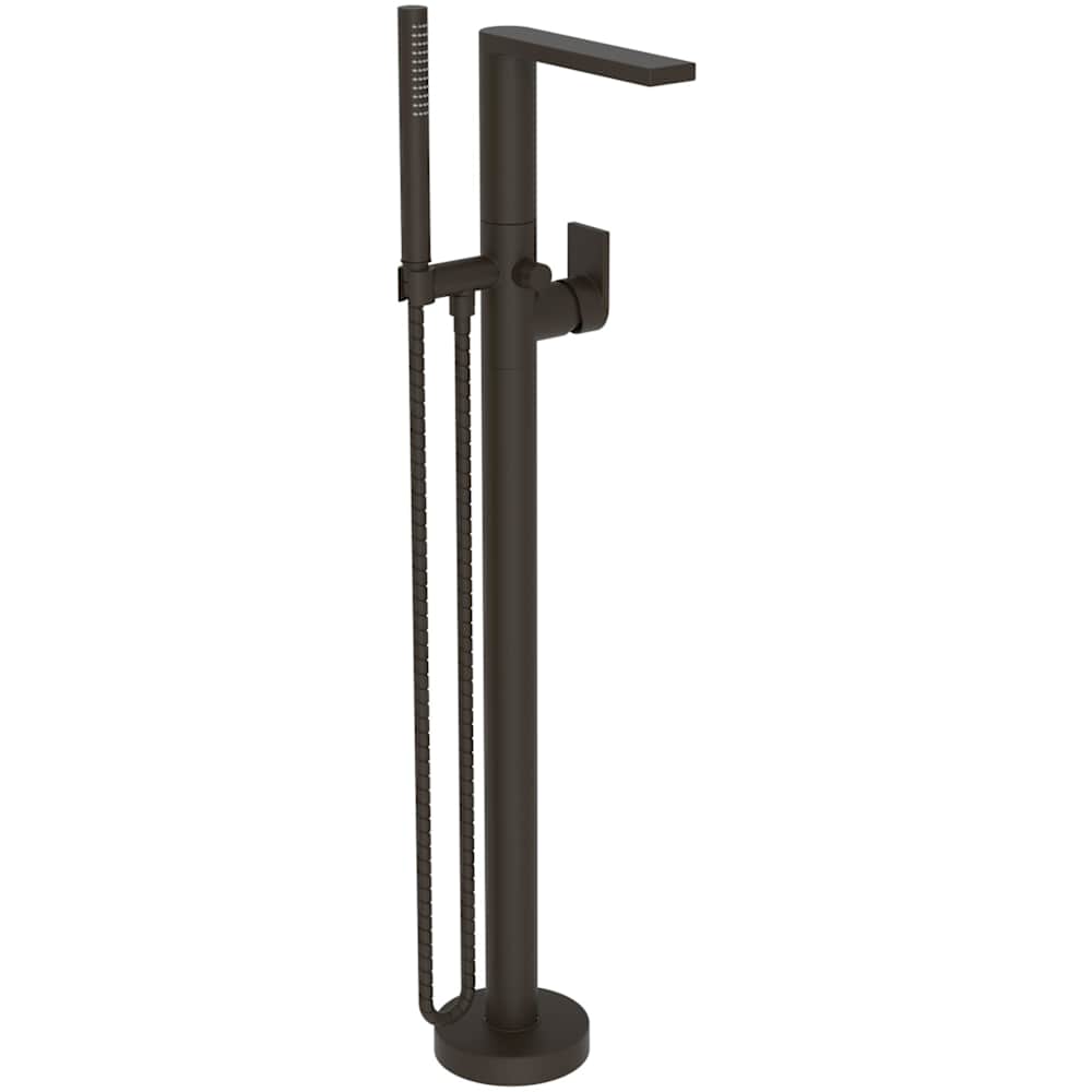 Skylar Floor Mounted Tub Filler with Built-In Diverter - Includes Hand Shower