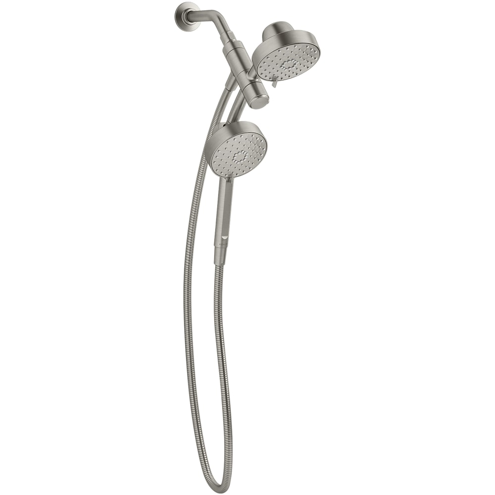 Awaken 2.5 GPM Multi Function Shower Head with Hand Shower, Hose, and MasterClean Technology