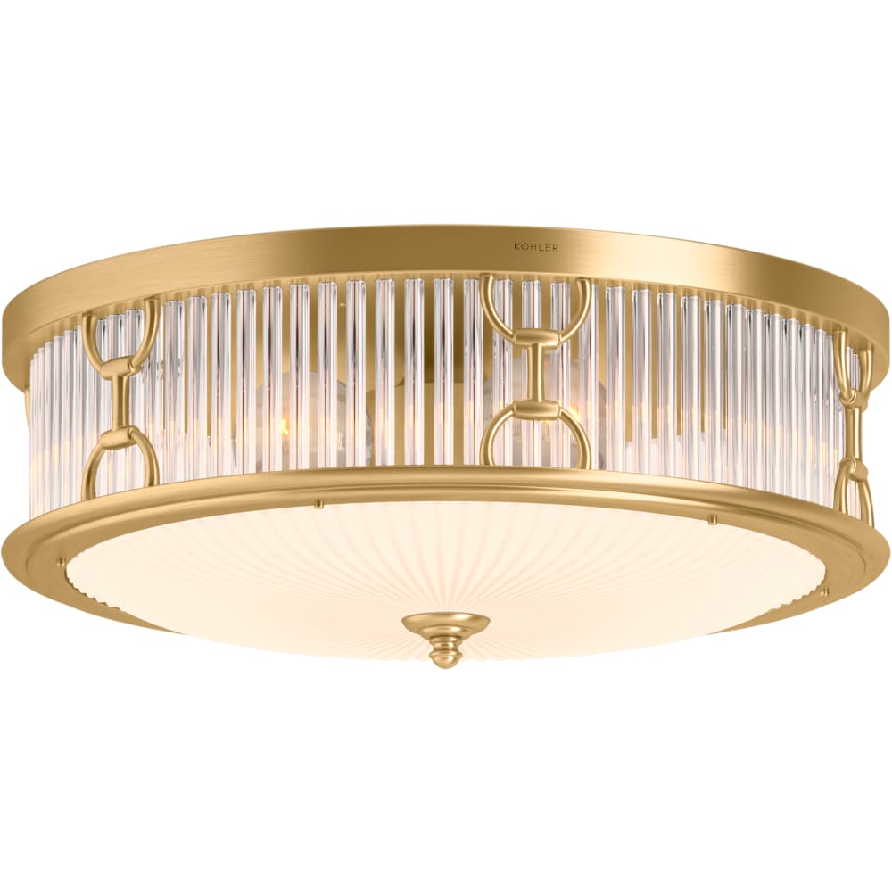 Terret 3 Light 15" Wide Flush Mount Drum Ceiling Fixture