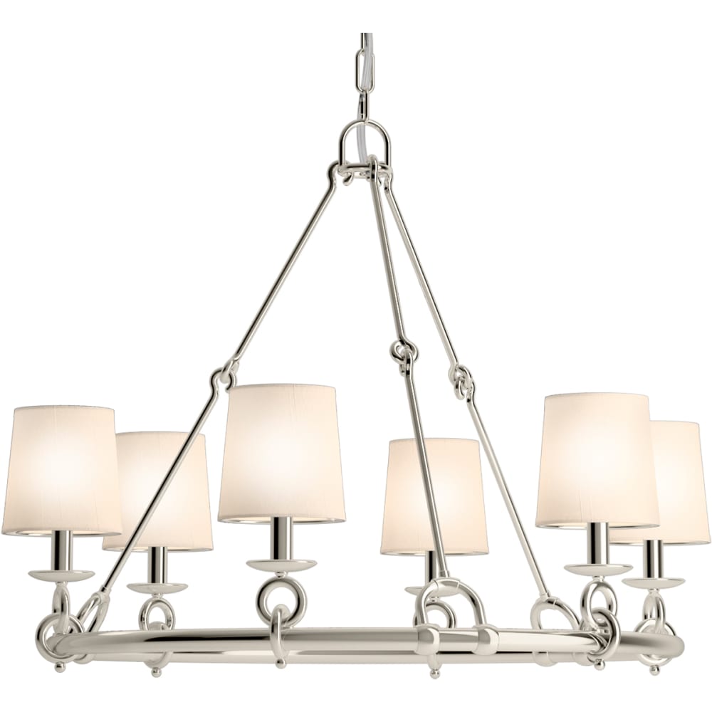 Terret 6 Light 36" Wide Taper Candle Ring Chandelier
