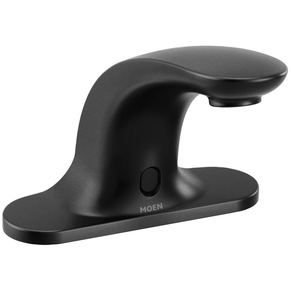 Moen M-POWER 0.5 GPM Centerset Bathroom Faucet Matte Black