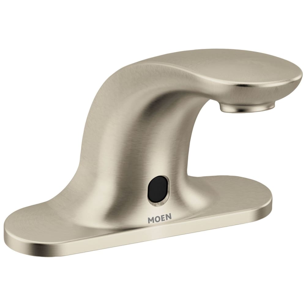 Moen M-POWER 0.5 GPM Centerset Bathroom Faucet Brushed Nickel
