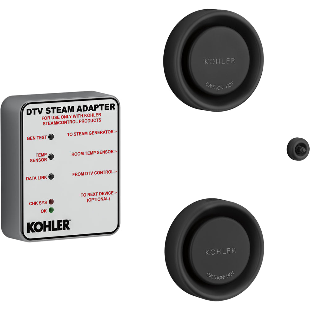 DTV+ Tandem Steam Adapter Kit with Two Steam Heads with Aromatherapy Reservoirs