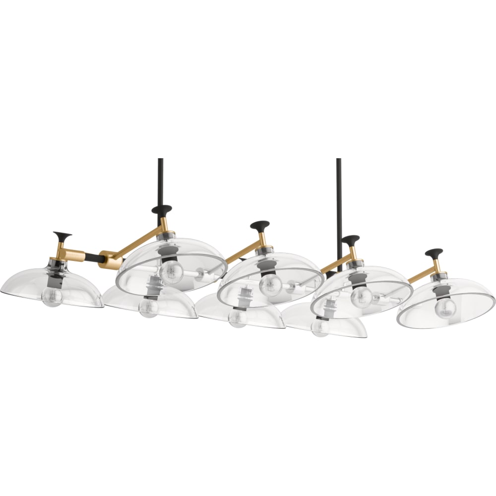 Tone 8 Light 41" Wide Linear Chandelier