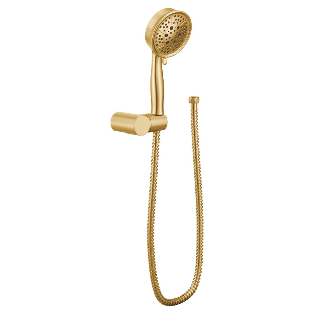 Moen 1.75 GPM Multi Function Hand Shower with Eco Performance and Adjustable Wall Bracket Brushed Gold