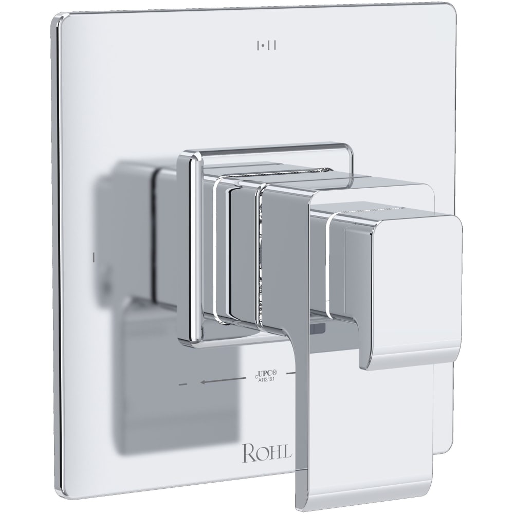 Two Independent and One Shared Function Thermostatic Valve Trim Only with Single Lever Handle, Integrated Diverter, and Volume Control - Less Rough In