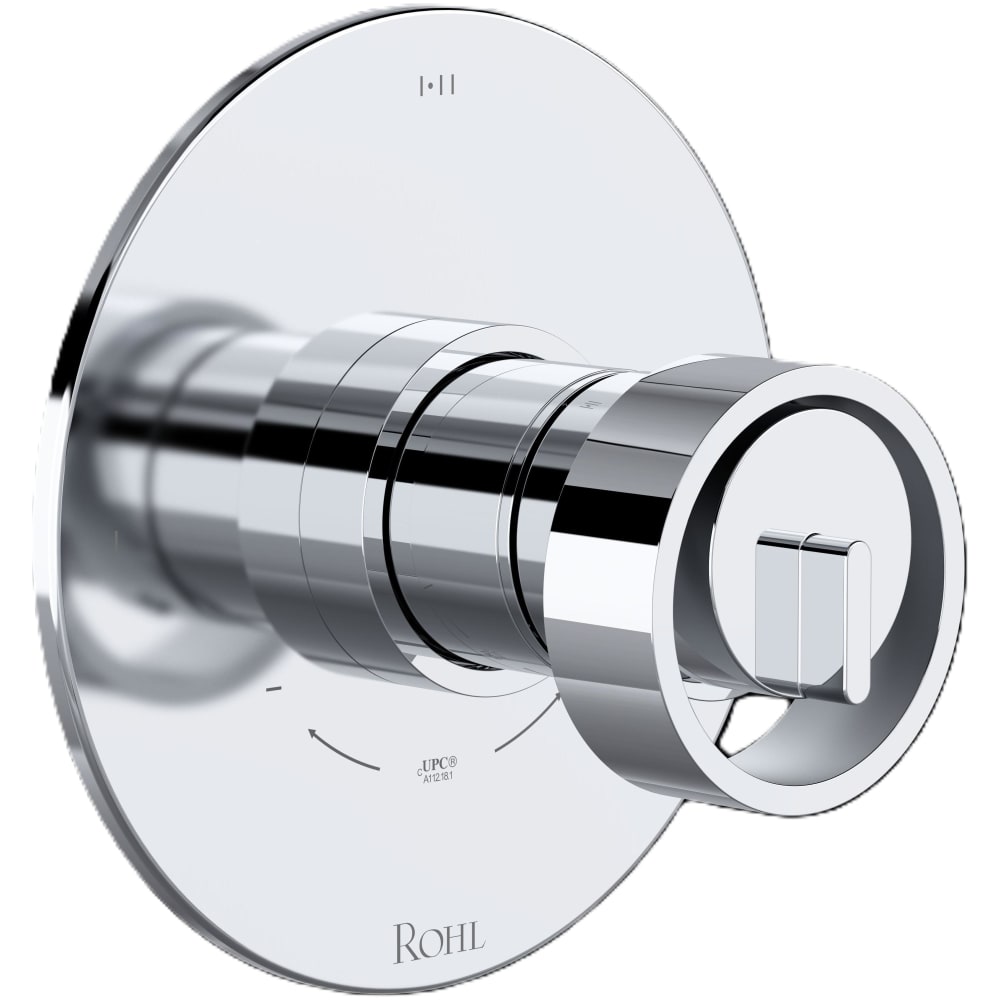 Eclissi Two Independent and One Shared Function Thermostatic Valve Trim Only with Single Wheel Handle, Integrated Diverter, and Volume Control - Less Rough In