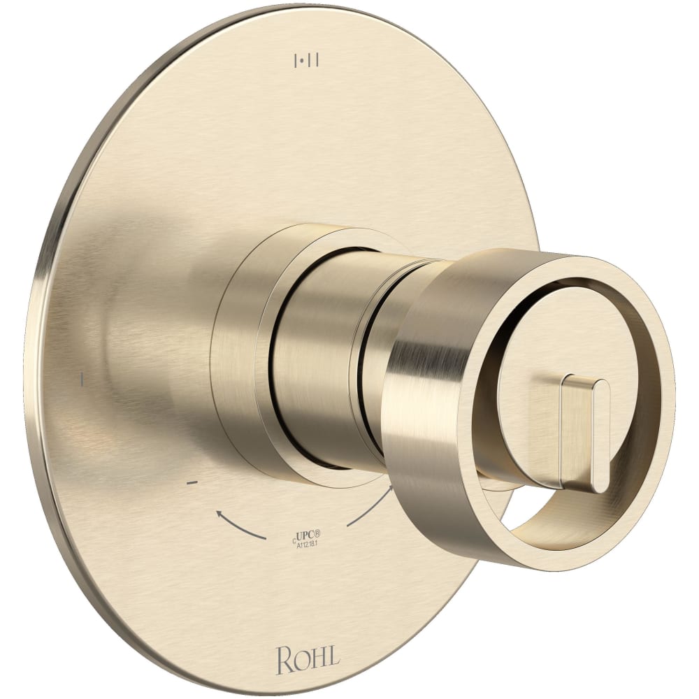 Eclissi Two Independent and One Shared Function Thermostatic Valve Trim Only with Single Wheel Handle, Integrated Diverter, and Volume Control - Less Rough In