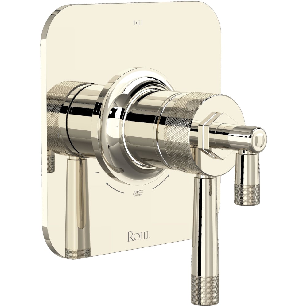 Graceline Two Independent and One Shared Function Thermostatic Valve Trim Only with Single Lever Handle, Integrated Diverter, and Volume Control - Less Rough In