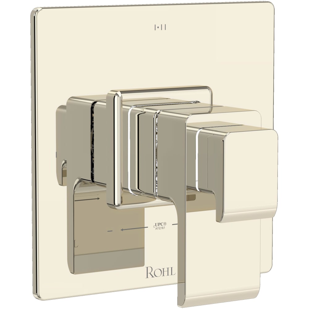 Two Independent and One Shared Function Thermostatic Valve Trim Only with Single Lever Handle, Integrated Diverter, and Volume Control - Less Rough In