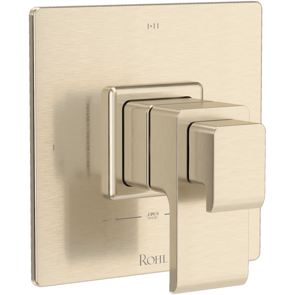 Two Independent and One Shared Function Thermostatic Valve Trim Only with Single Lever Handle, Integrated Diverter, and Volume Control - Less Rough In