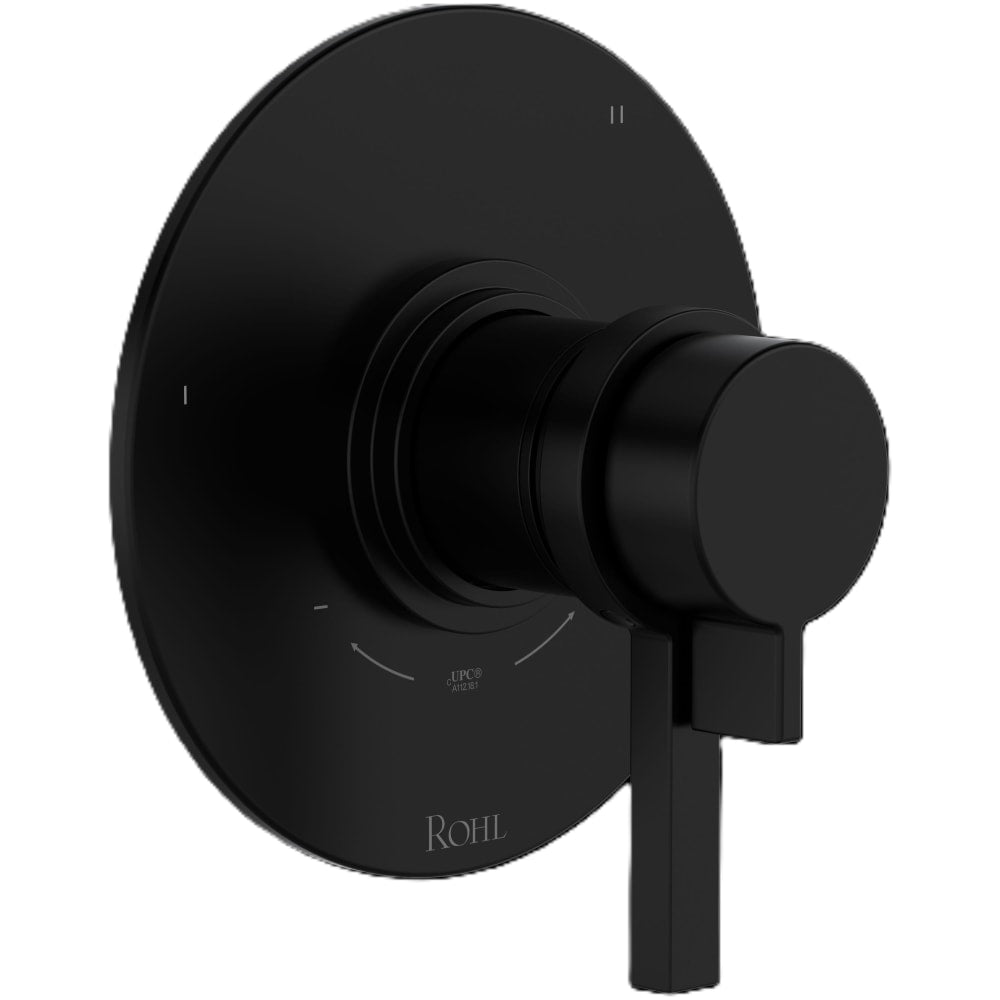 Lombardia Three Independent Function Thermostatic Valve Trim Only with Single Lever Handle, Integrated Diverter, and Volume Control - Less Rough In