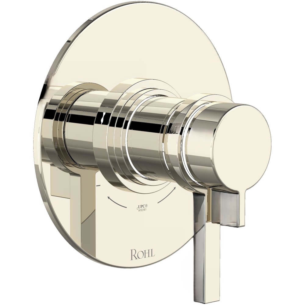 Lombardia Two Independent Function Thermostatic Valve Trim Only with Single Lever Handle, Integrated Diverter, and Volume Control - Less Rough In