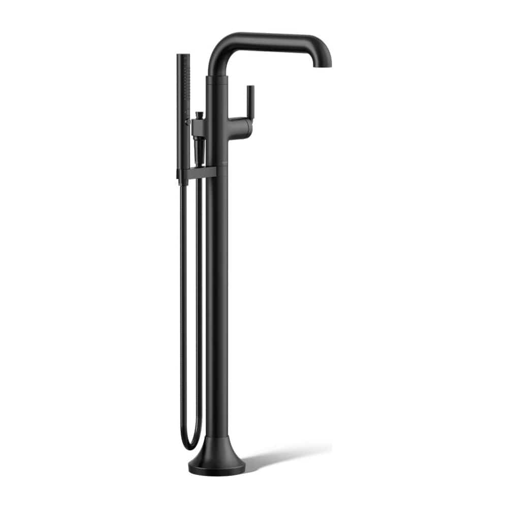 Tone Floor Mounted Tub Filler with Built-In Diverter - Includes Hand Shower