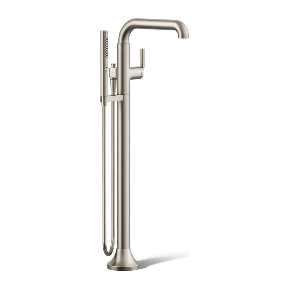 Tone Floor Mounted Tub Filler with Built-In Diverter - Includes Hand Shower