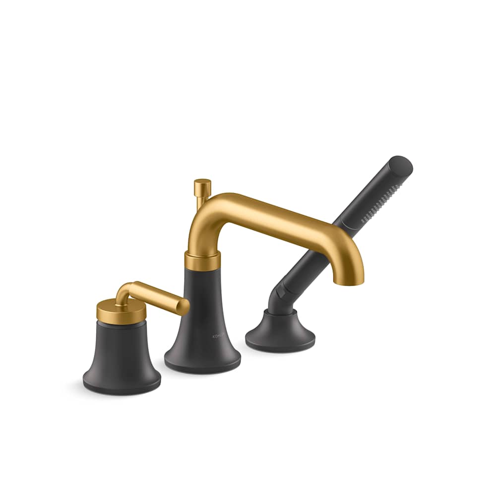 Tone Deck Mounted Roman Tub Filler with Built-In Diverter - Includes Hand Shower
