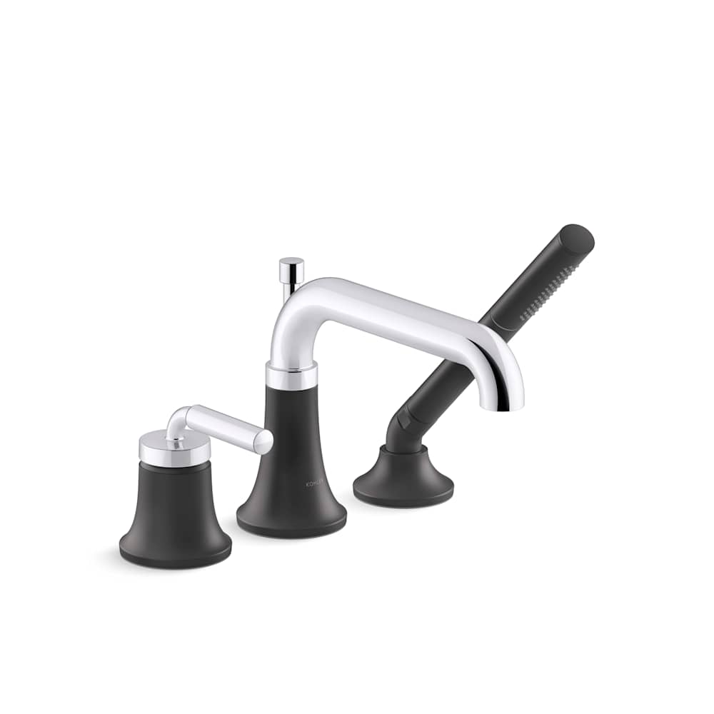 Tone Deck Mounted Roman Tub Filler with Built-In Diverter - Includes Hand Shower
