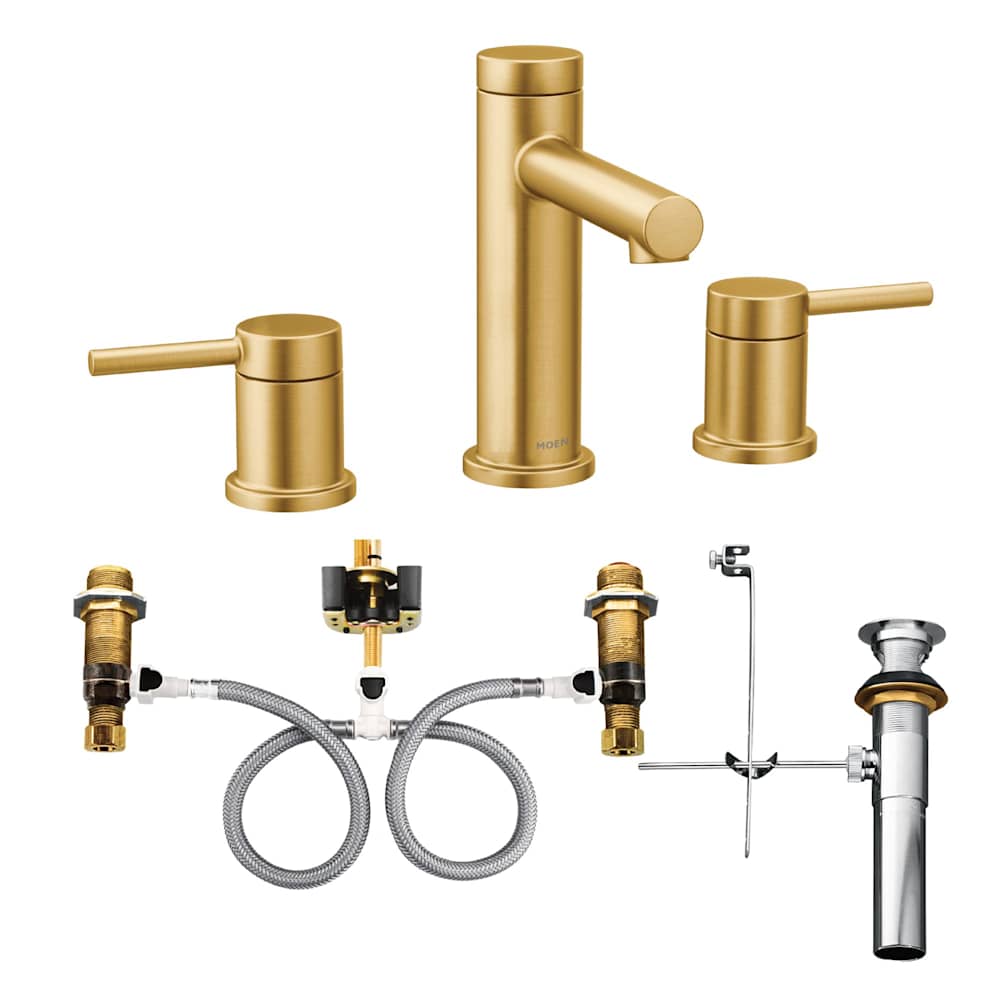 Moen Kurv 1.5 GPM Single Hole Pull Down Kitchen Faucet with Hands Free Capability Bronzed Gold