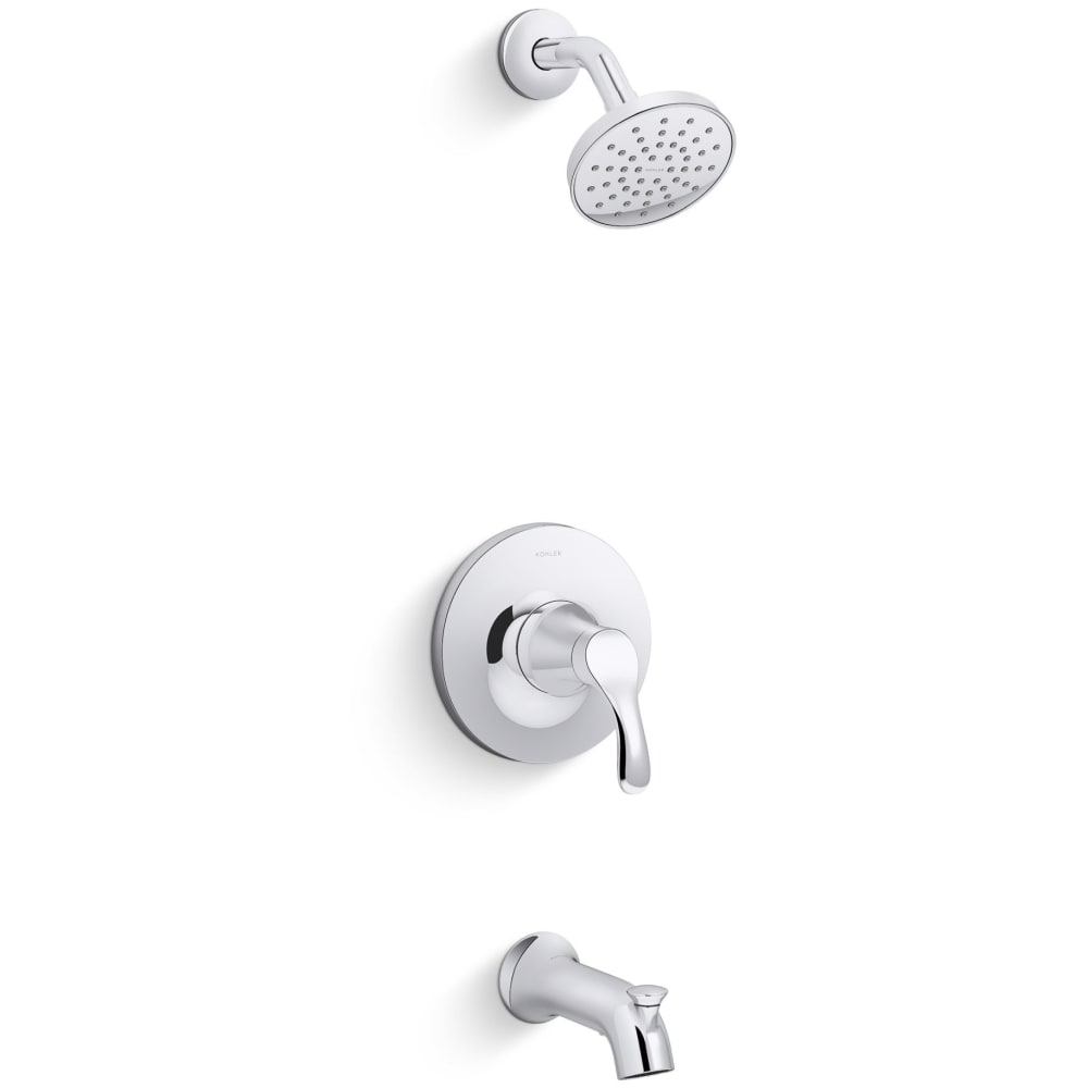 Simplice Tub and Shower Trim Package with 1.75 GPM Single Function Shower Head with MasterClean Sprayface