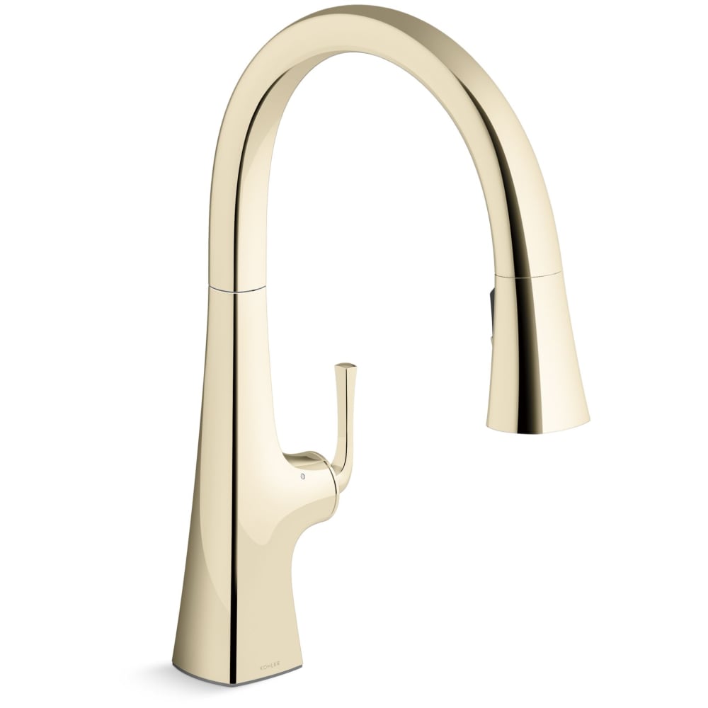Graze Touchless Pull-Down Kitchen Sink Faucet with Kohler Konnect and Three-Function Sprayhead
