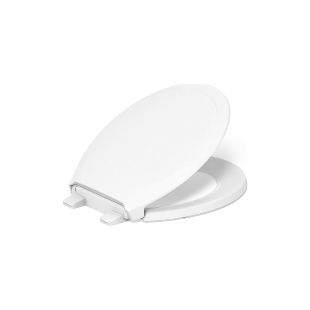 Rutledge Round Closed-Front Toilet Seat with Quiet-Close, Nightlight, and ReadyLatch