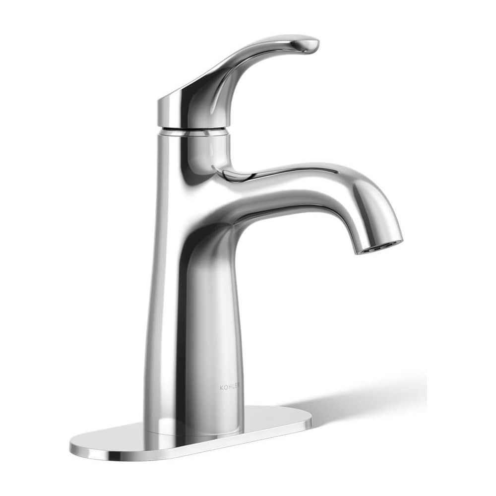 Simplice 0.5 GPM Single Hole Bathroom Faucet with Clicker Drain Assembly